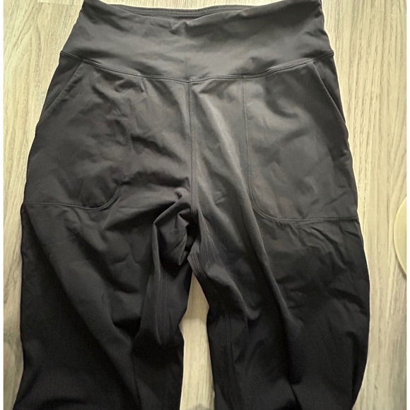 Black High Waisted Jogger Pants Activewear Womens Size Large - Picture 3 of 4